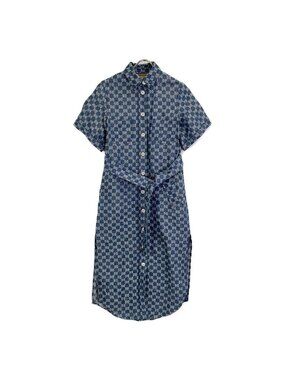 Gucci GG Jacquard Long Shirt Dress 36